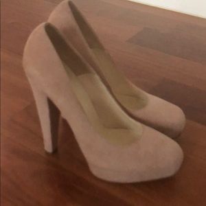 Brian Atwood platform pumps in blush pink